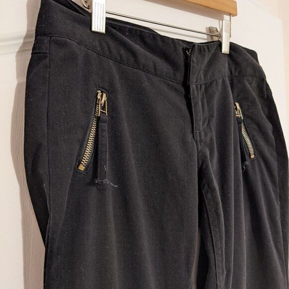 VINTAGE Venus Embroidered flared black pants cotton size 2 A3 - Picture 4 of 12